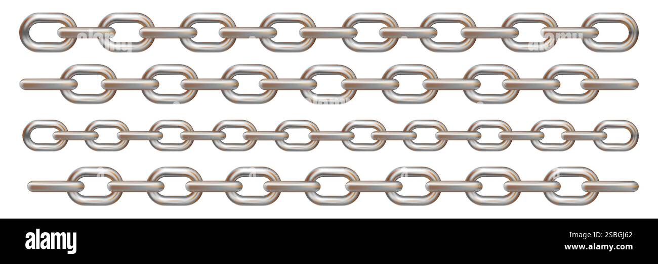 Rusty metalic chain vector illustration eps 10 Stock Vector