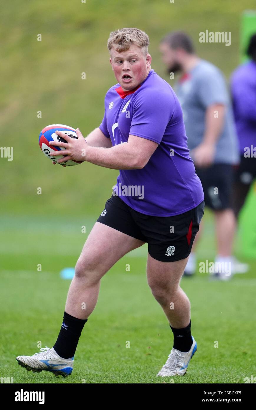England's Fin Baxter during a training session at the Honda England ...