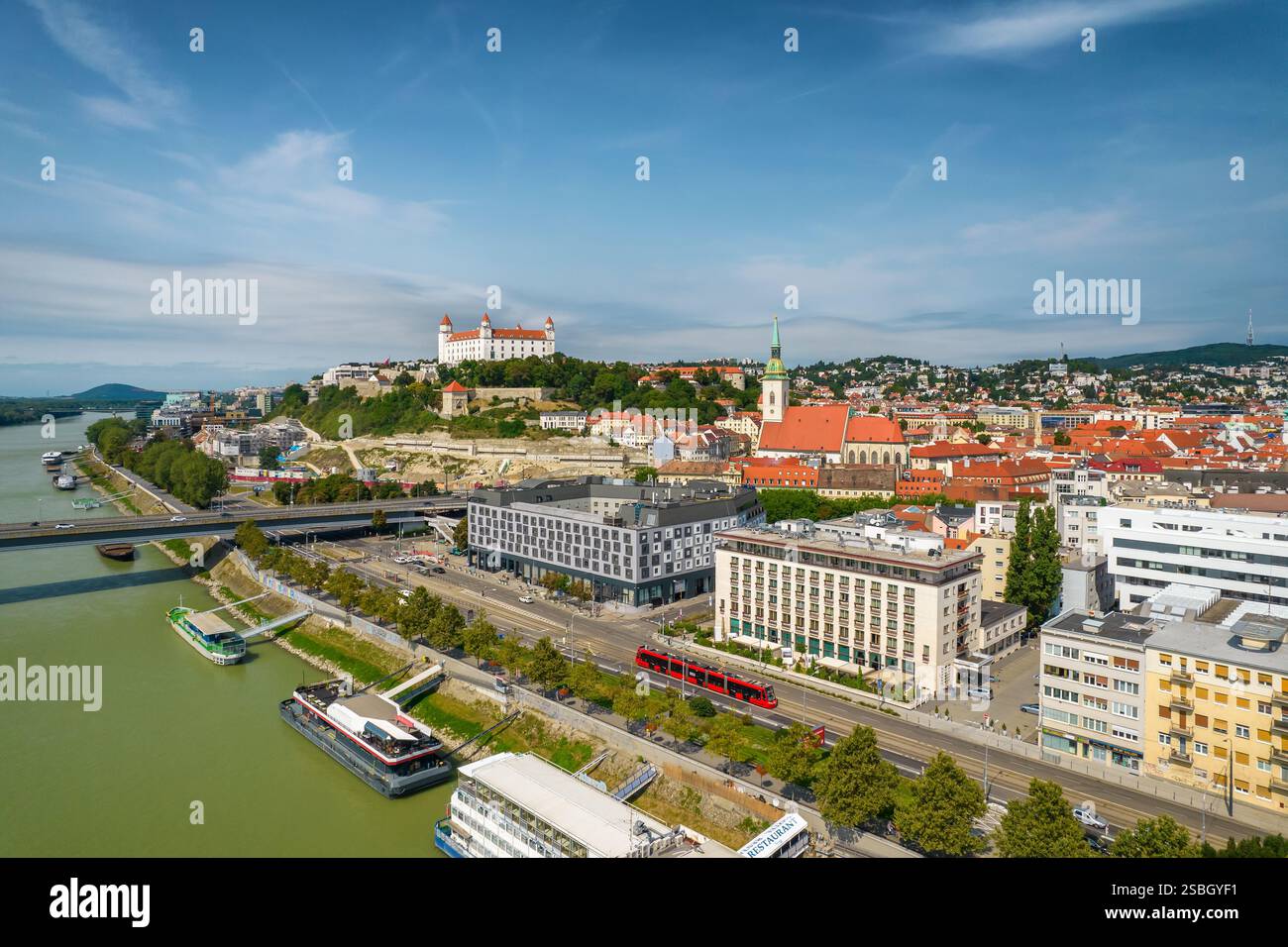 Bratislava castle snp bridge hi-res stock photography and images - Alamy