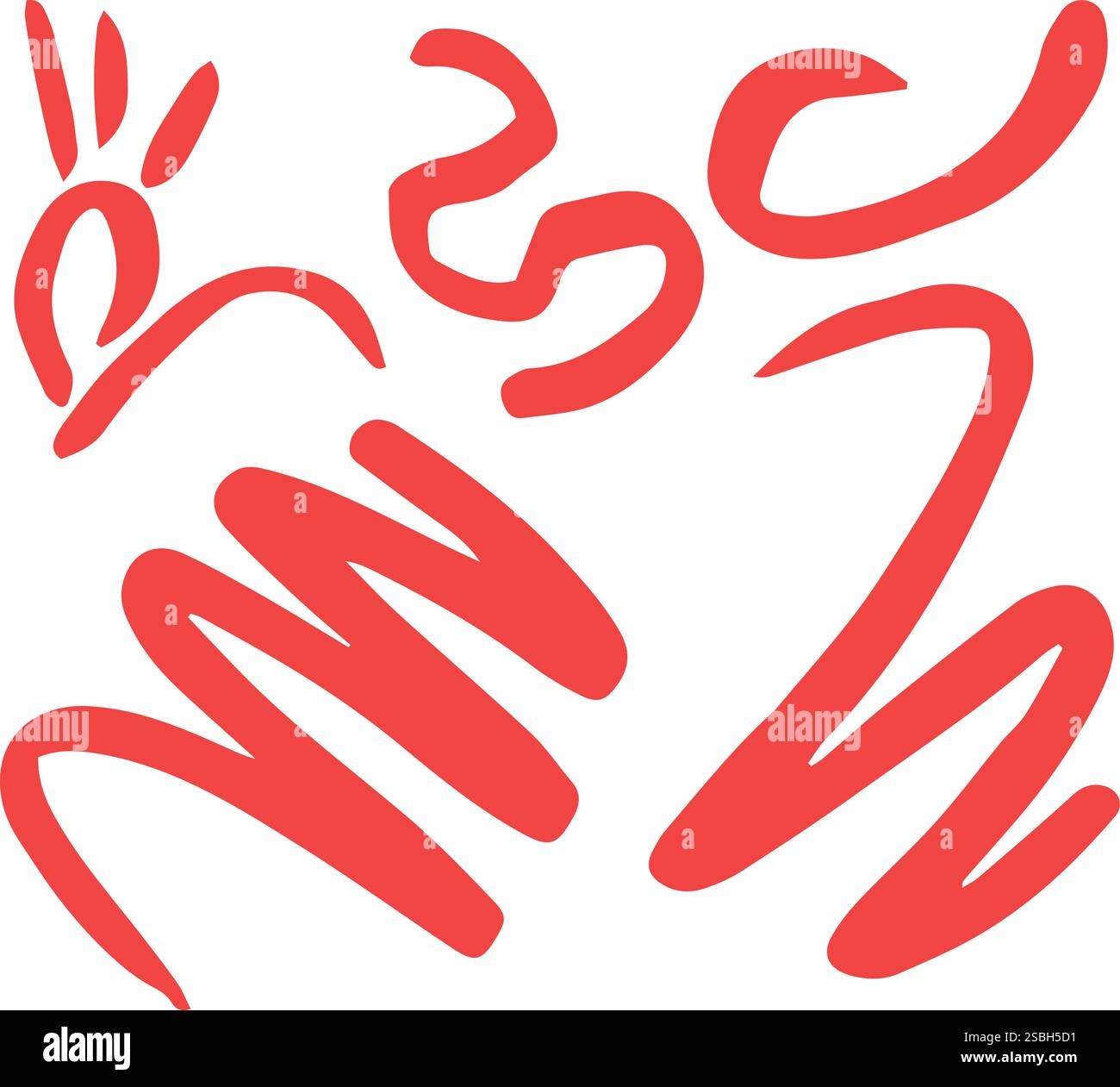 Red Abstract Design with Curving Lines on White Background Stock Vector ...