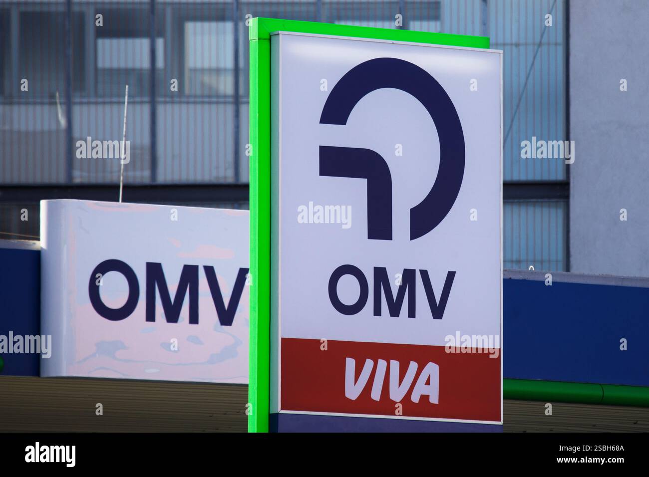AUSTRIA; VIENNA; 20250203; Logo at a petrol station of the Austrian