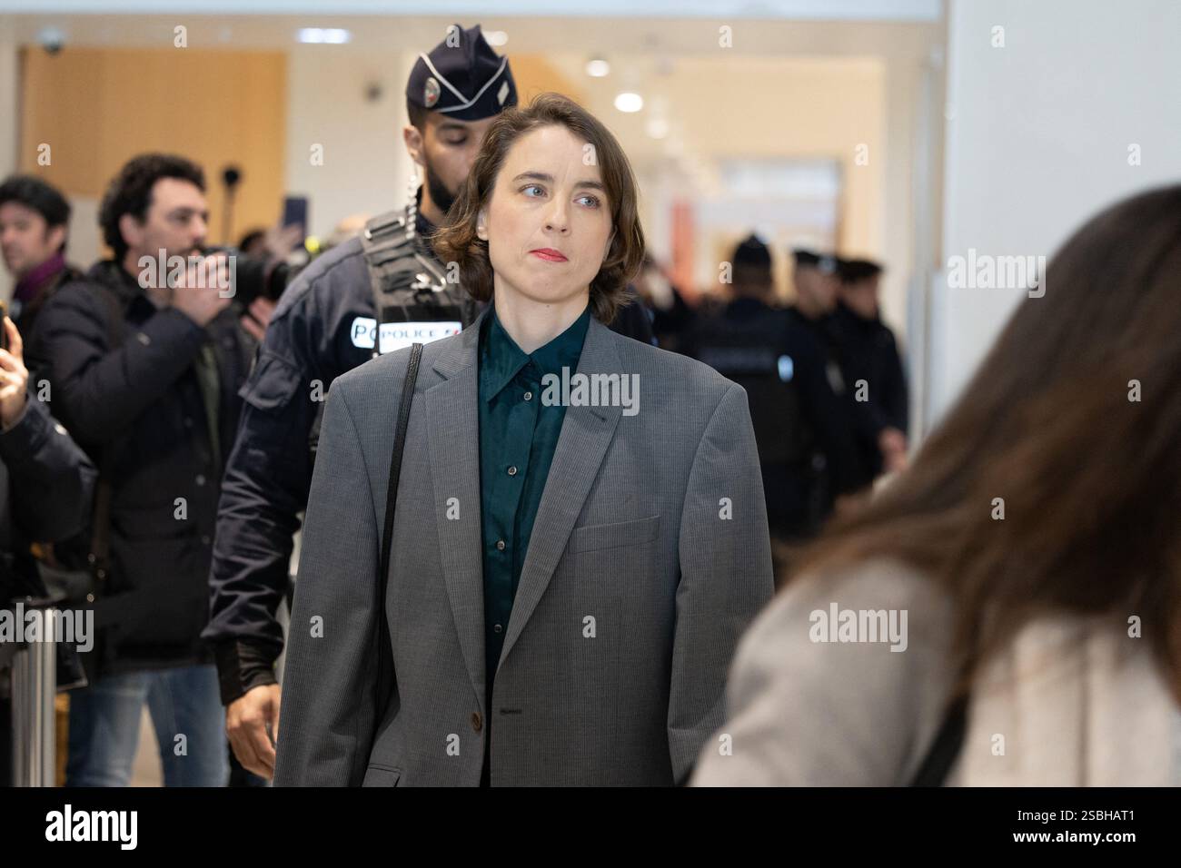 Paris, France. 03rd Feb, 2025. French actress Adele Haenel arrives for ...