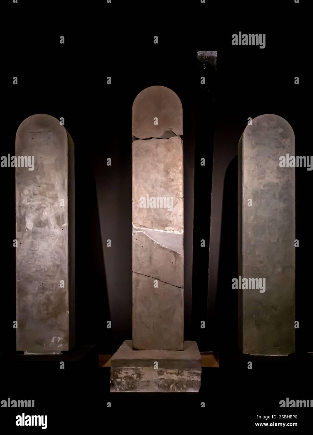 Urartian open-air sanctuary steles, Van Archeological Museum Turkey Turkiye Stock Photo
