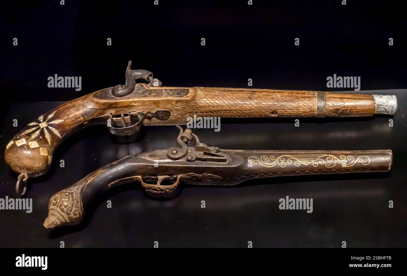 Rifles, Ottoman period, Van museum Turkey Stock Photo