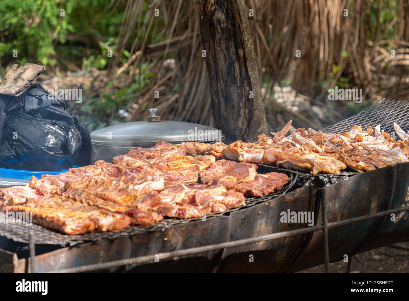 Meat Roted Roasted bbq food meat hi-res stock photography and images - Alamy