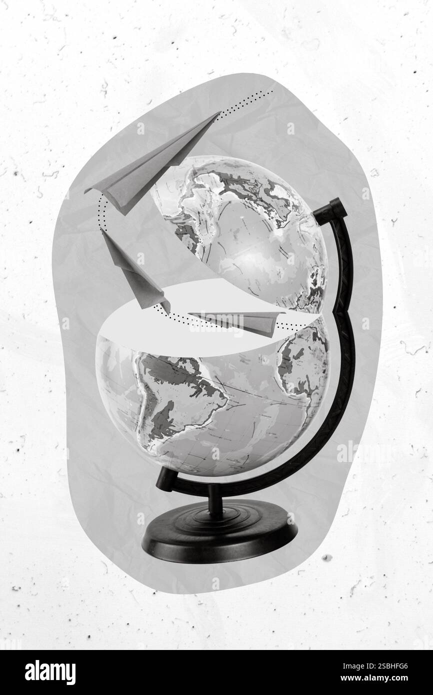 Globe illustration airplane hi-res stock photography and images - Alamy