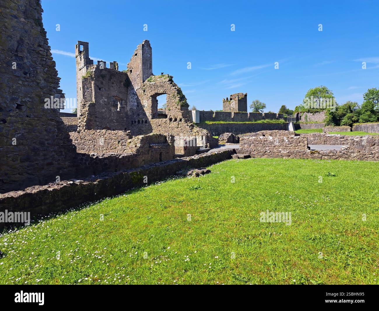 Kells Priory is one of the largest medieval monuments in Ireland. The Augustine priory is situated alongside King's River beside the village of Kells - Smartphone Captured Stock Image