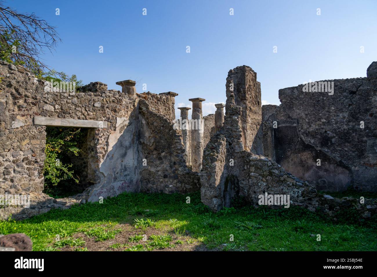 Columns of the atrium of a house, Building VIII.3.27, in the ancient ...