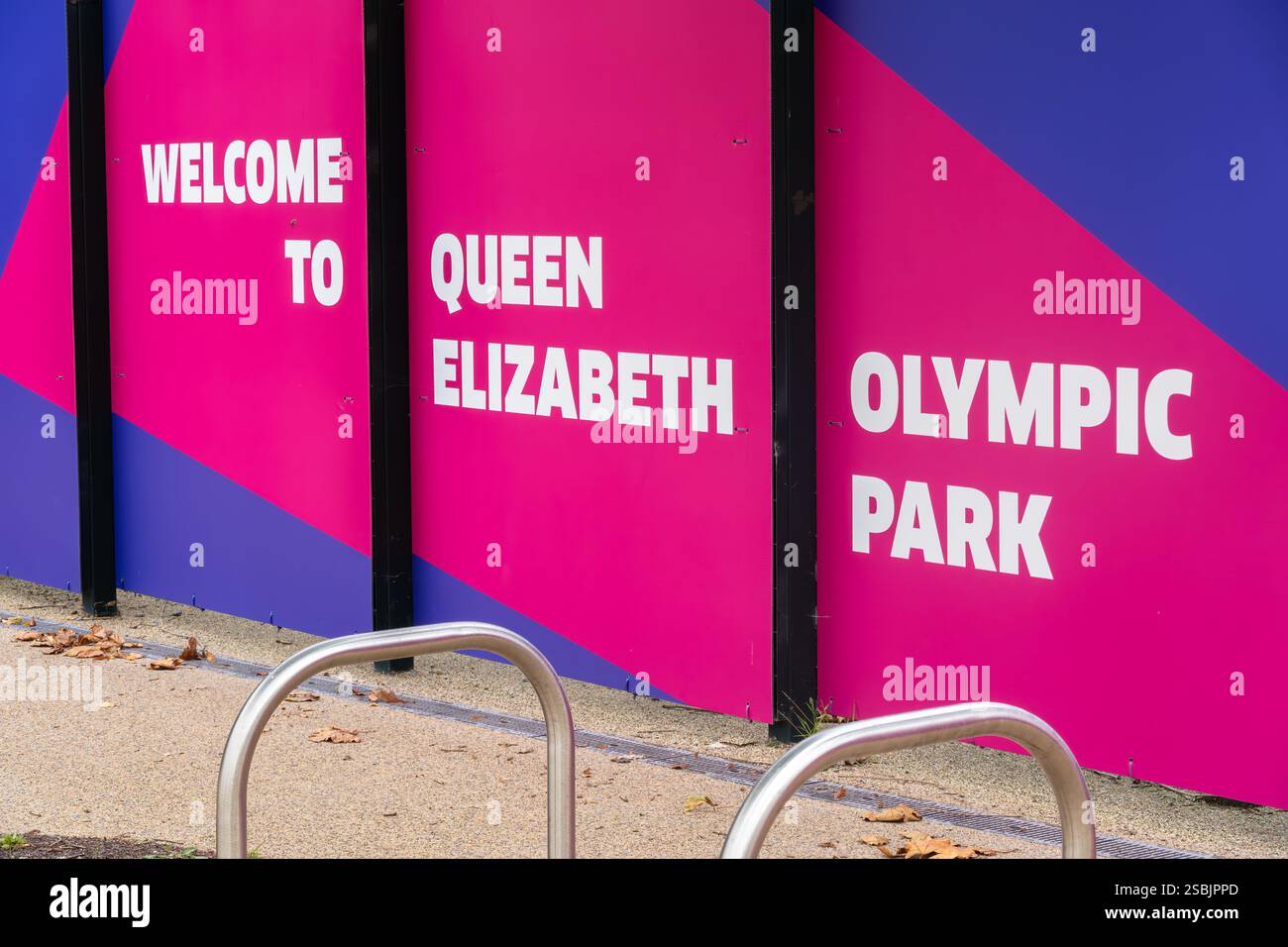 London, United Kingdom - November 13, 2024: Queen Elizabeth Olympic Park is a large public park in Stratford, East London, that was developed for the Stock Photo