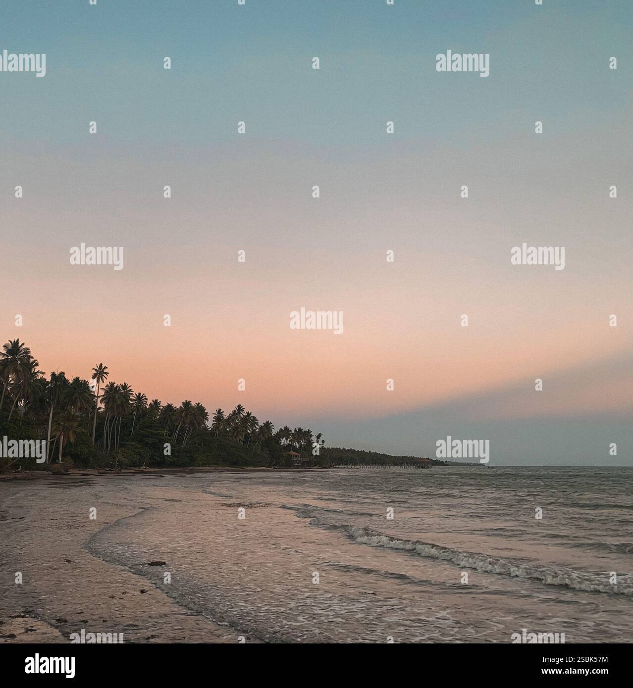 Sunrise at the beach, tropical paradise - Smartphone Captured Stock Image