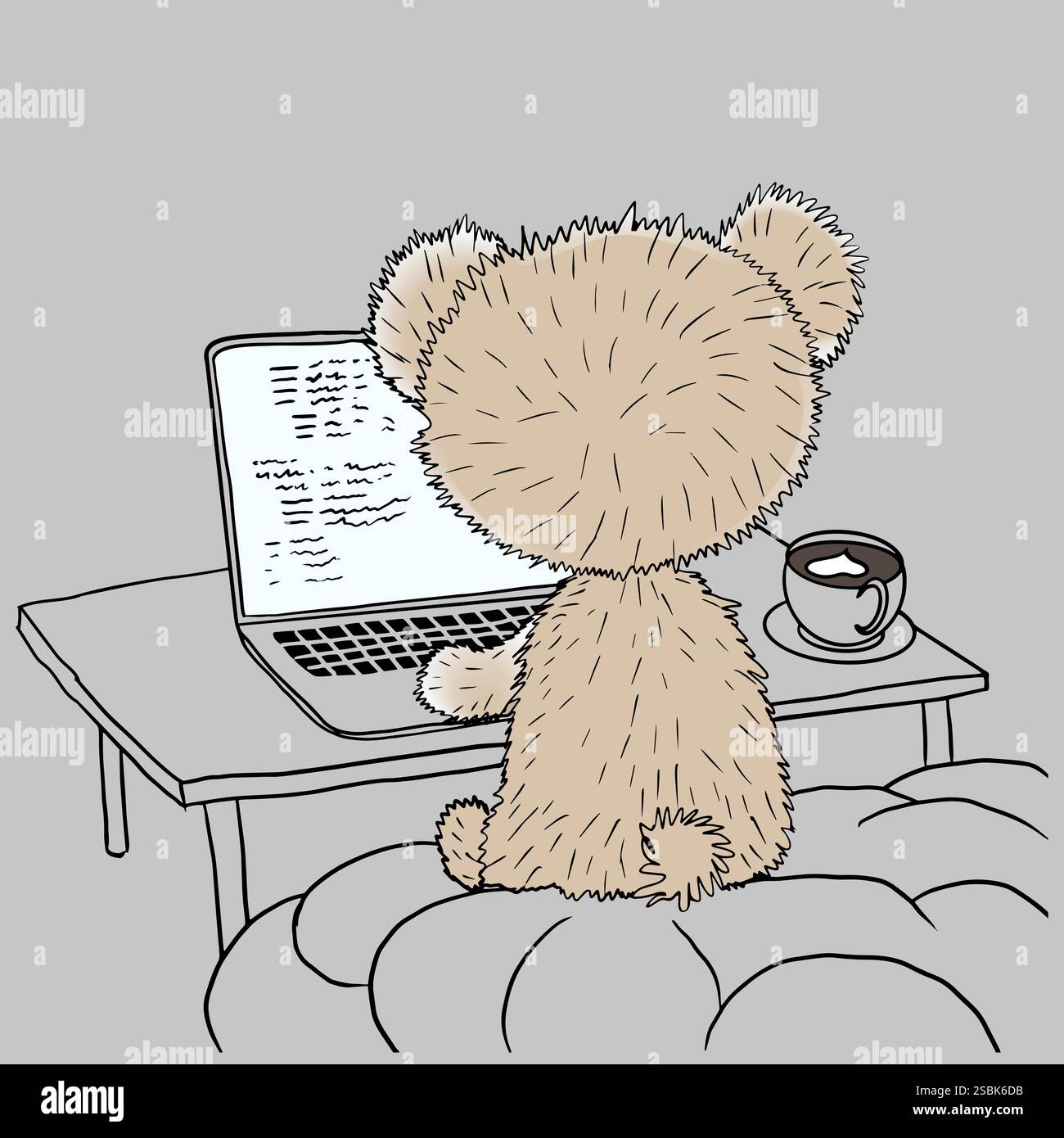 Back view on laptop Stock Vector Images Alamy