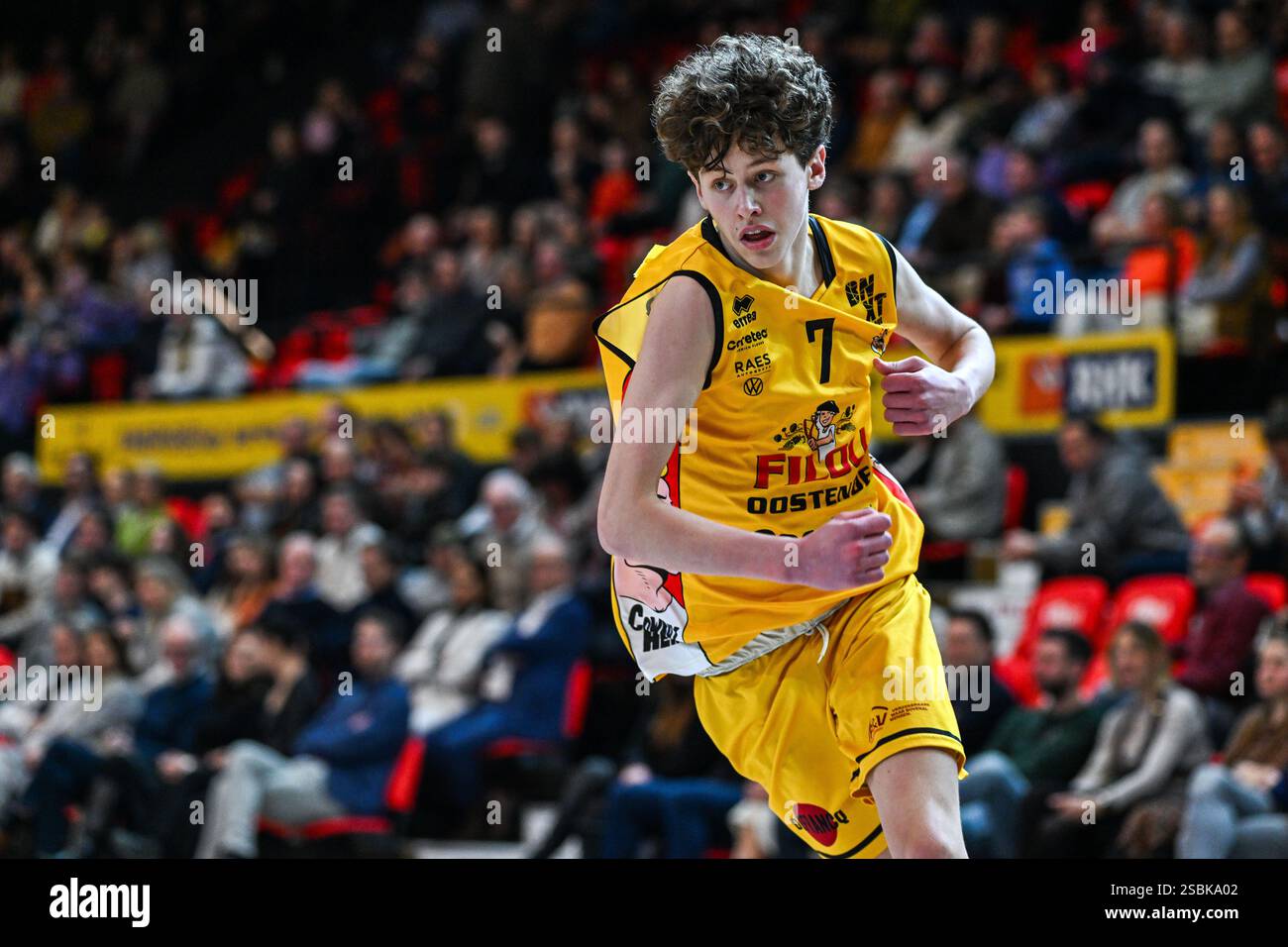 Kc Rotsaert Jules Rotsaert (7) of Filou Oostende pictured during a basketball game ...