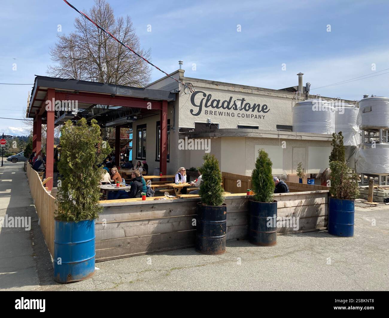 Gladstone Brewing Company craft brewery in Courtenay, Comox Valley, Vancouver Island, Canada - Smartphone Captured Stock Image