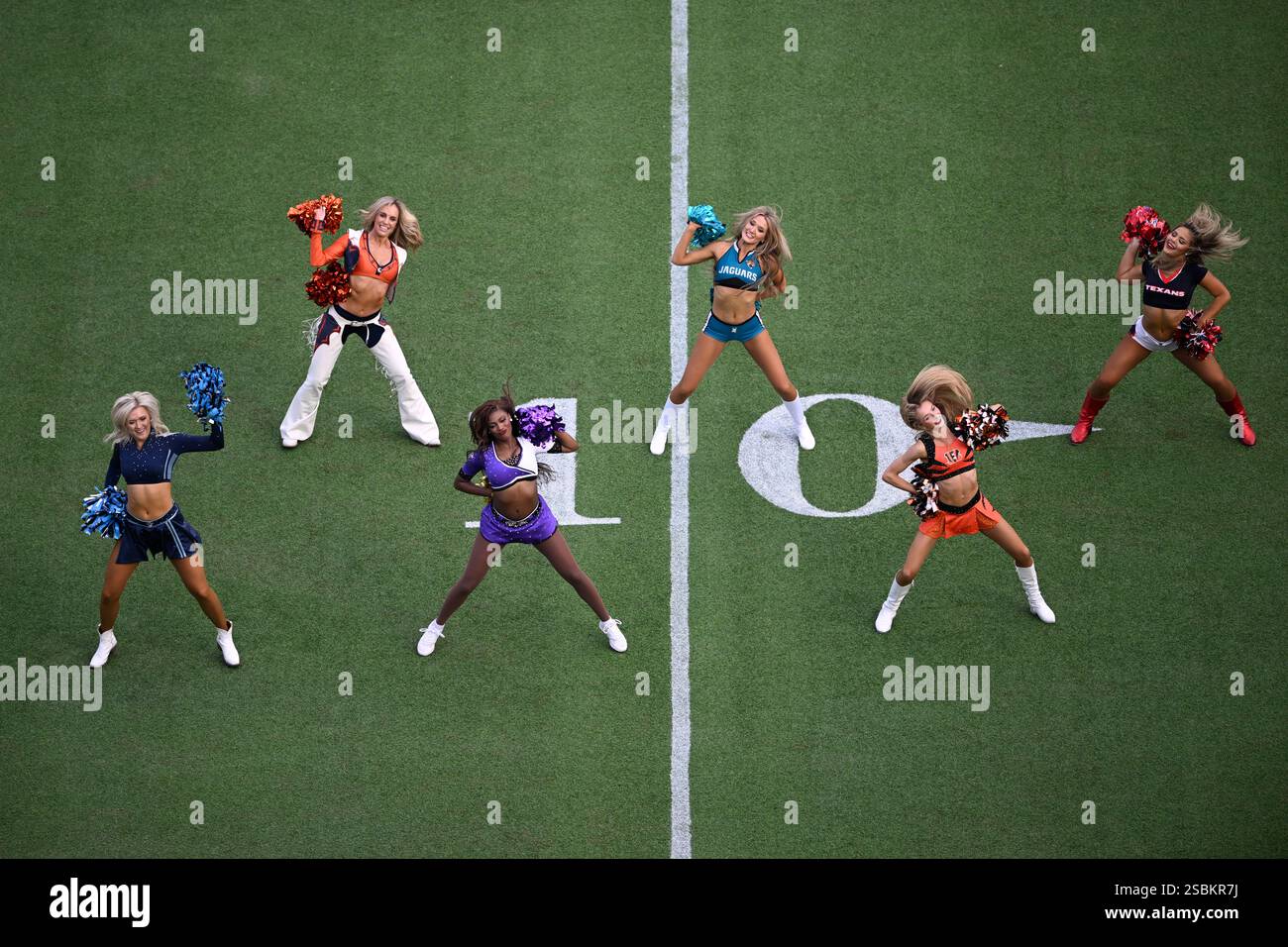 AFC cheerleaders perform on the field during the NFL Pro Bowl Games