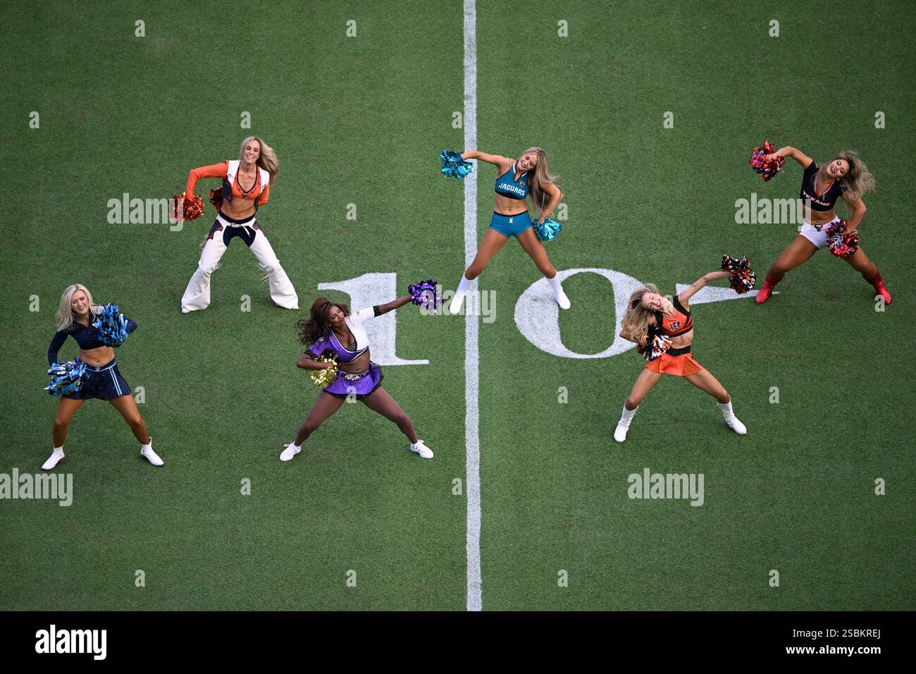 AFC cheerleaders perform on the field during the NFL Pro Bowl Games