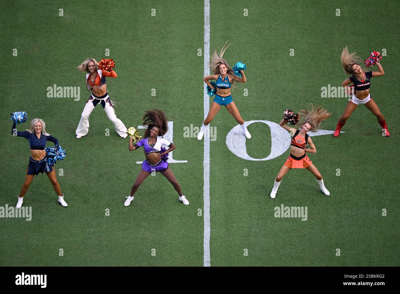 AFC cheerleaders perform on the field during the NFL Pro Bowl Games