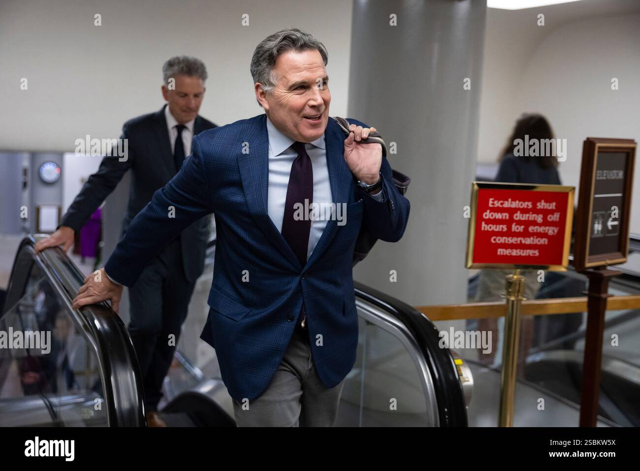 Sen. Dave McCormick (R-Pa.) walks to a vote at the U.S. Capitol Feb. 3 ...