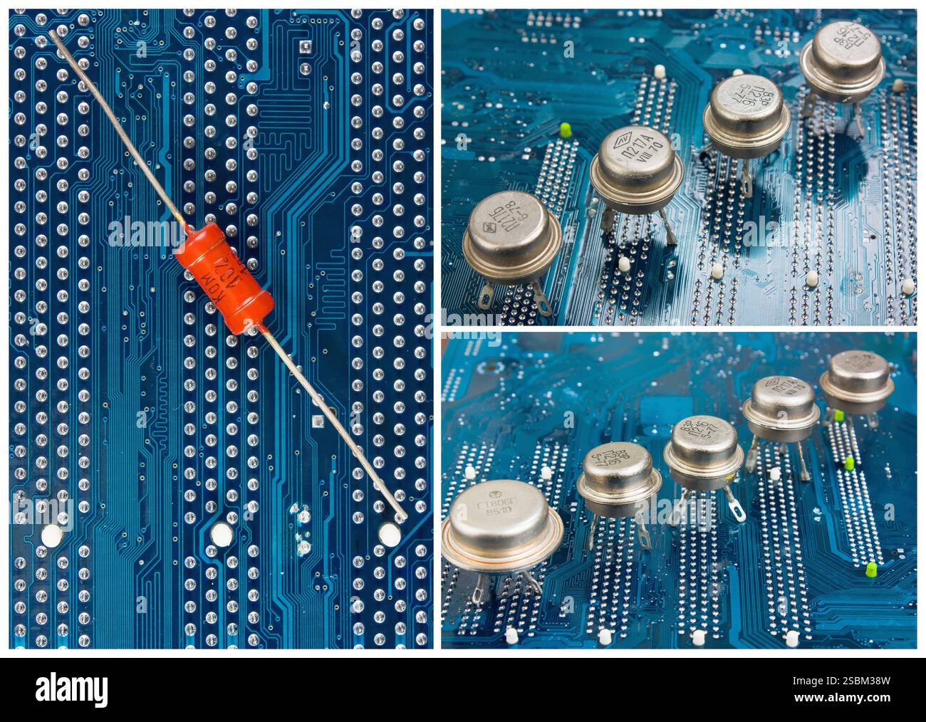 Radio components laid out on the electronic circuit Stock Photo - Alamy