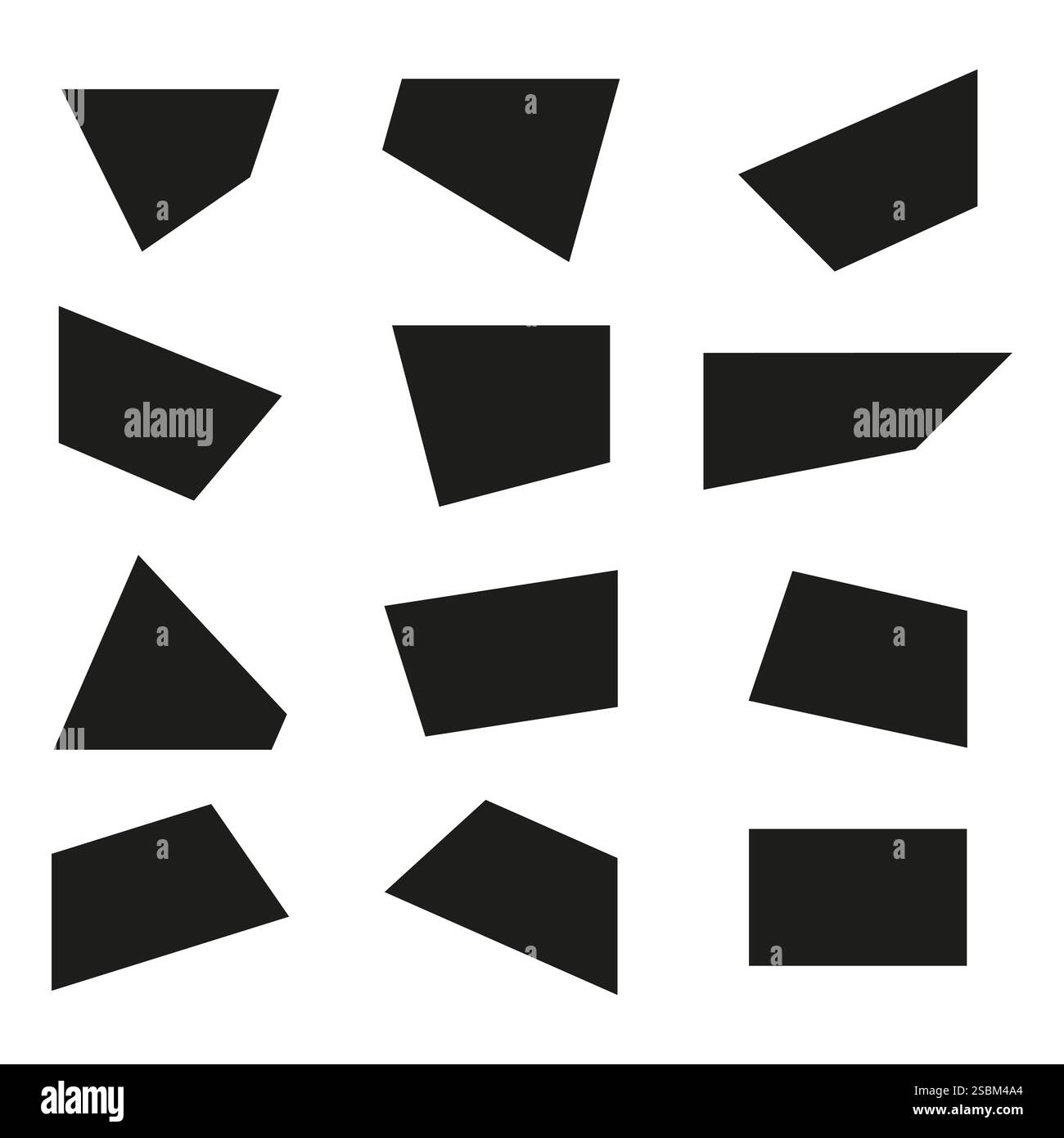 Geometric shapes collection. Abstract polygon set. Modern black forms ...