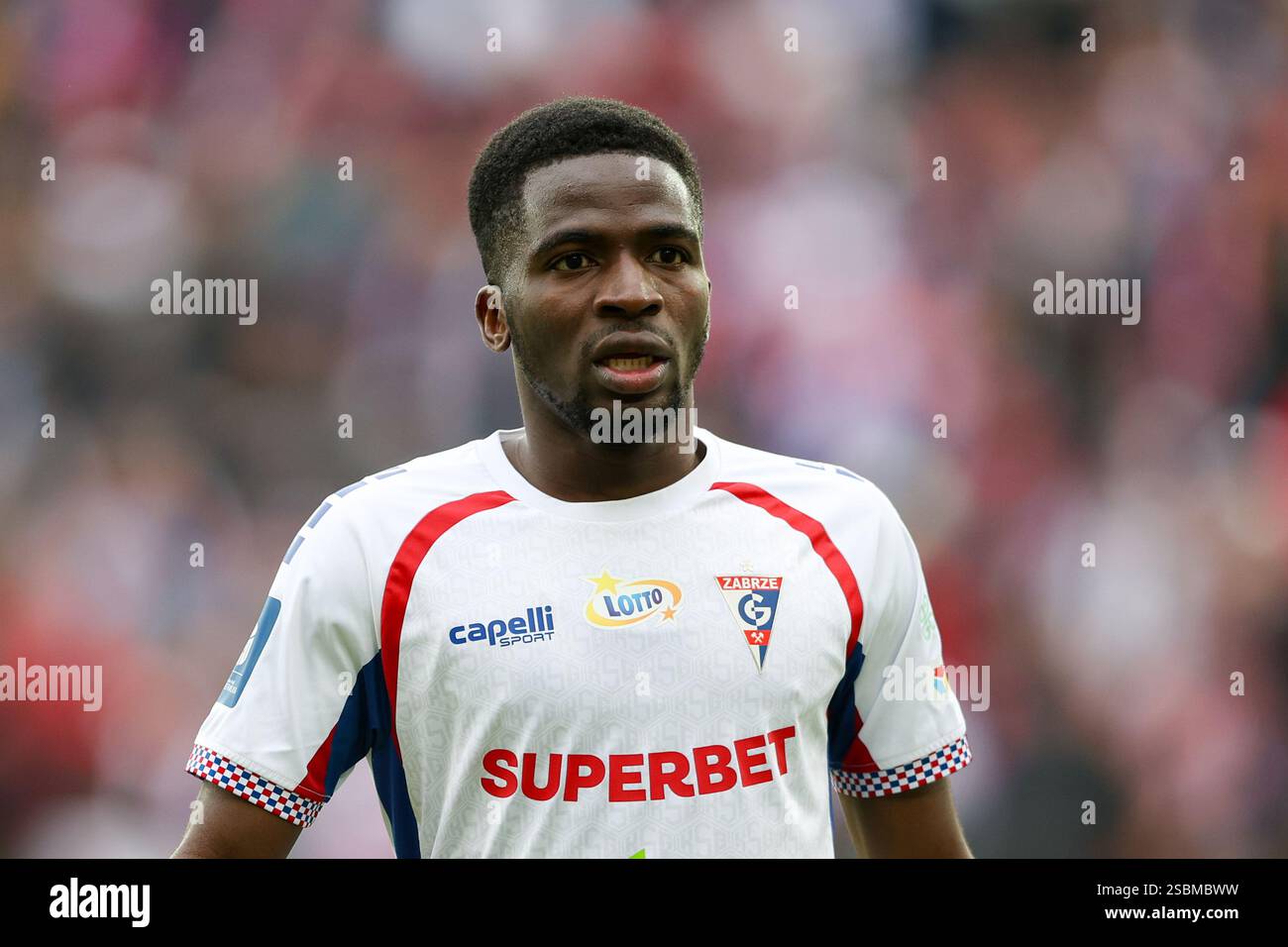 Zabrze, Poland. 02nd Feb, 2025. Taofeek Ismaheel of Gornik Zabrze seen ...
