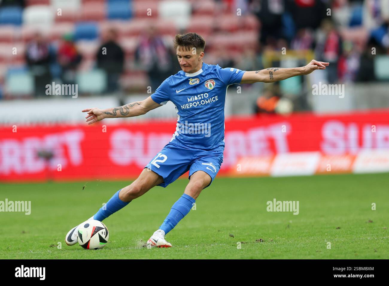 Zabrze, Poland. 02nd Feb, 2025. Mateusz Stepien of Puszcza Niepolomice