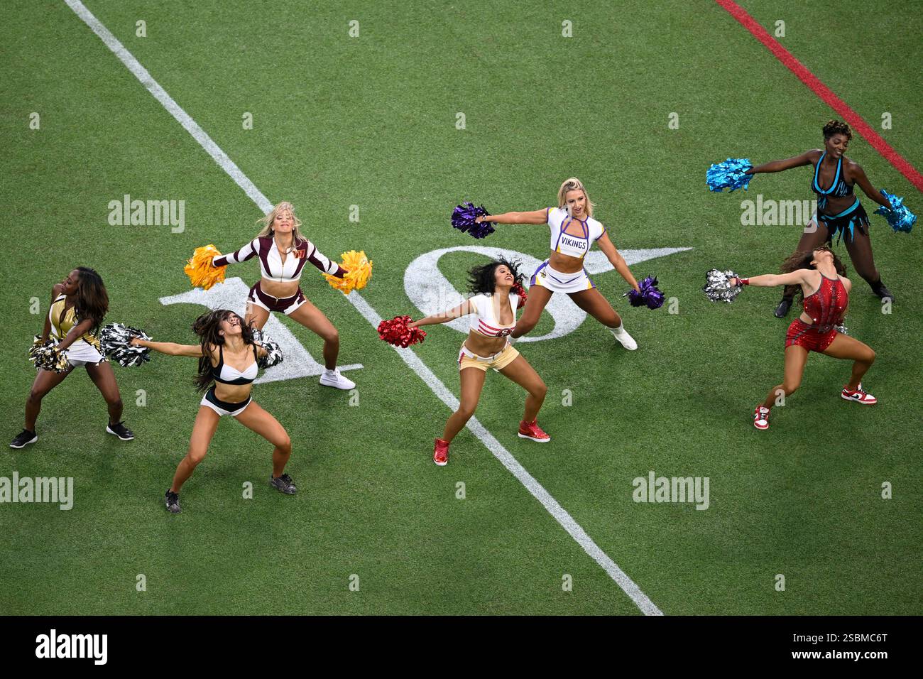 NFC cheerleaders perform on the field during the NFL Pro Bowl Games