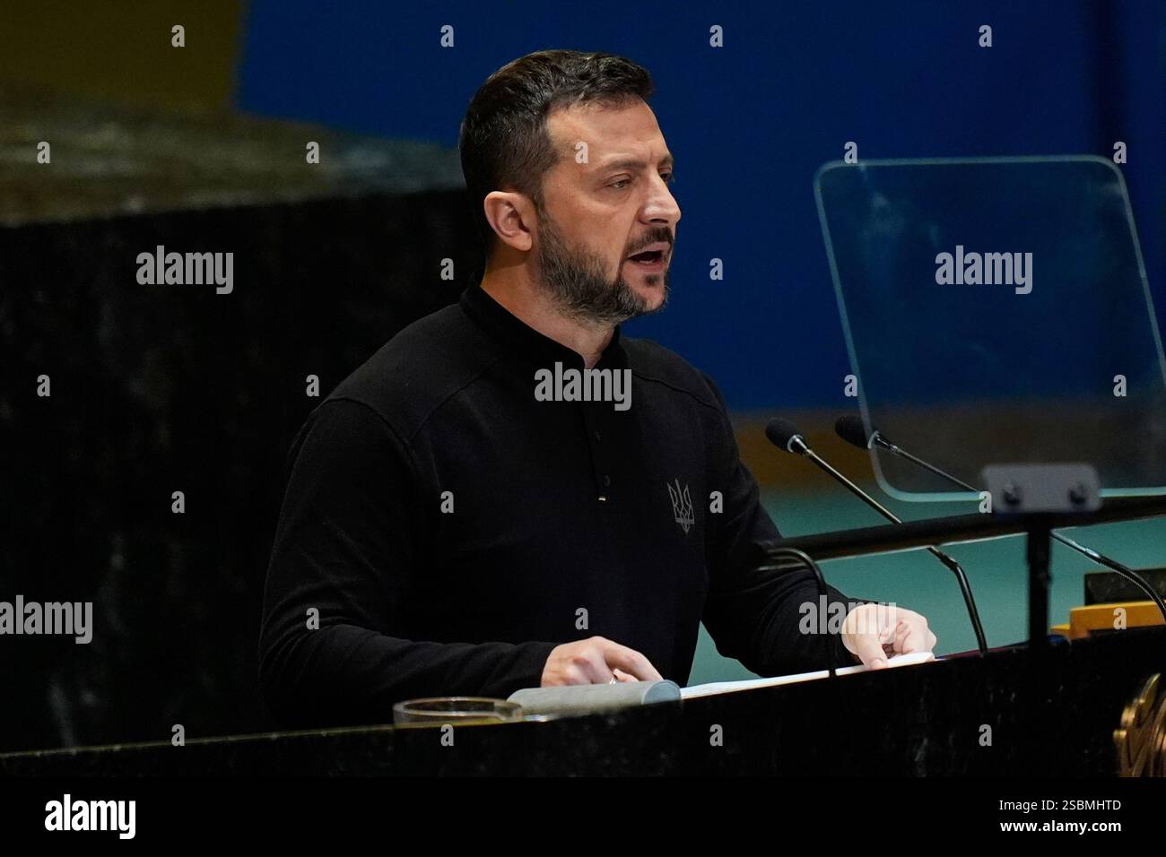 FILE - Ukraine President Volodymyr Zelenskyy addresses the 79th session ...