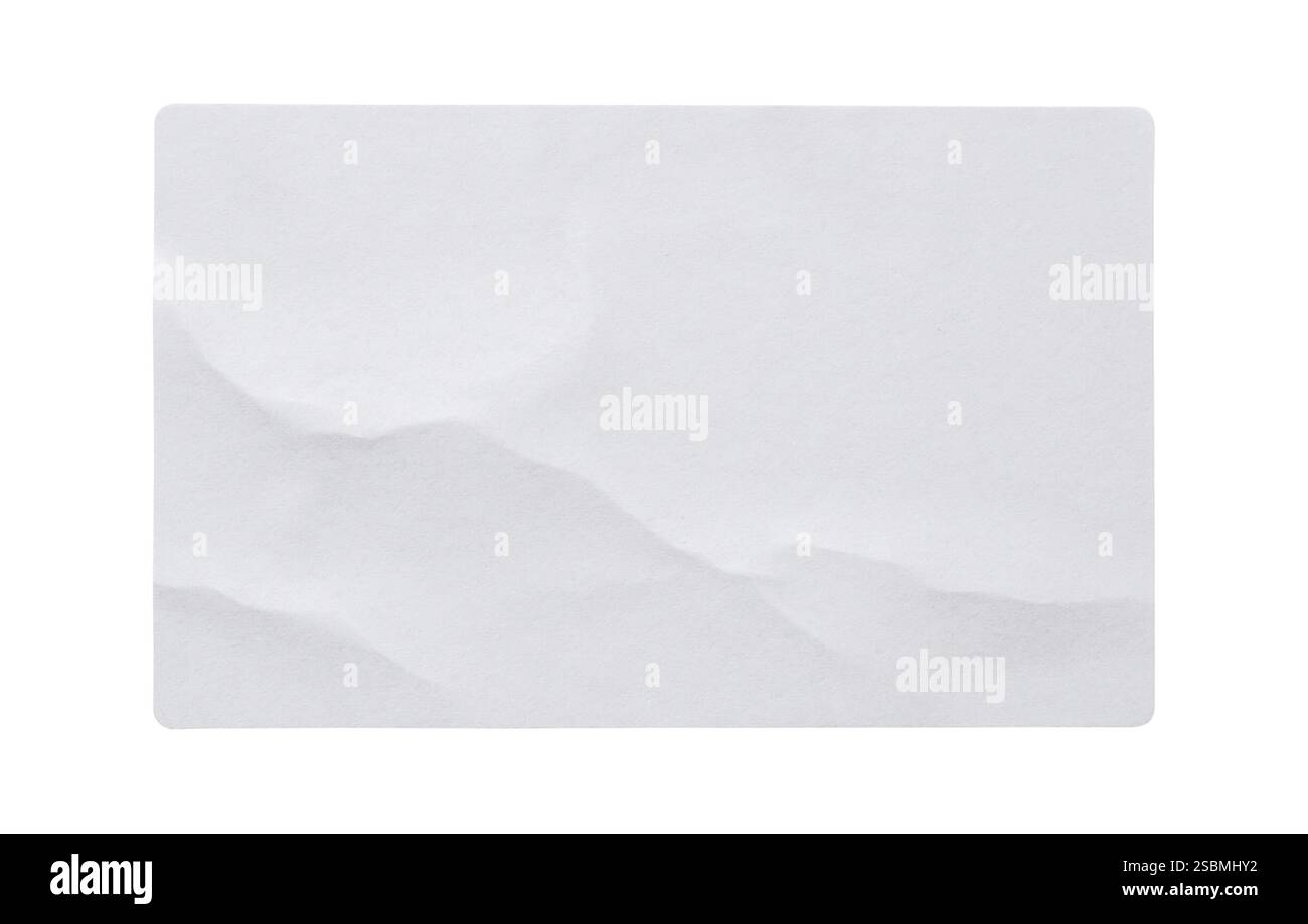 Blank paper sticker label texture isolated on white background Stock Photo