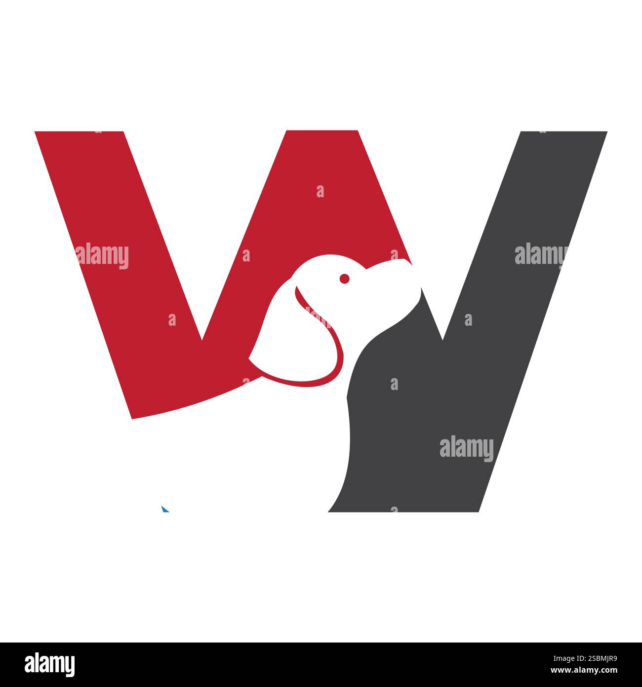 Initial Letter W Pet Logo Concept With Dog Head Symbol Vector Template ...