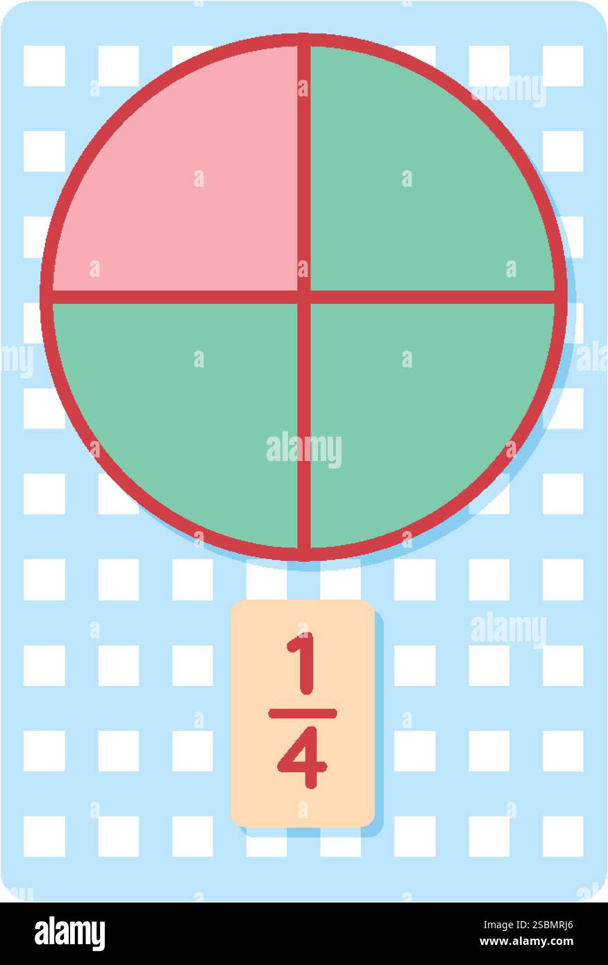 Illustration of a circle divided into fractions Stock Vector Image ...
