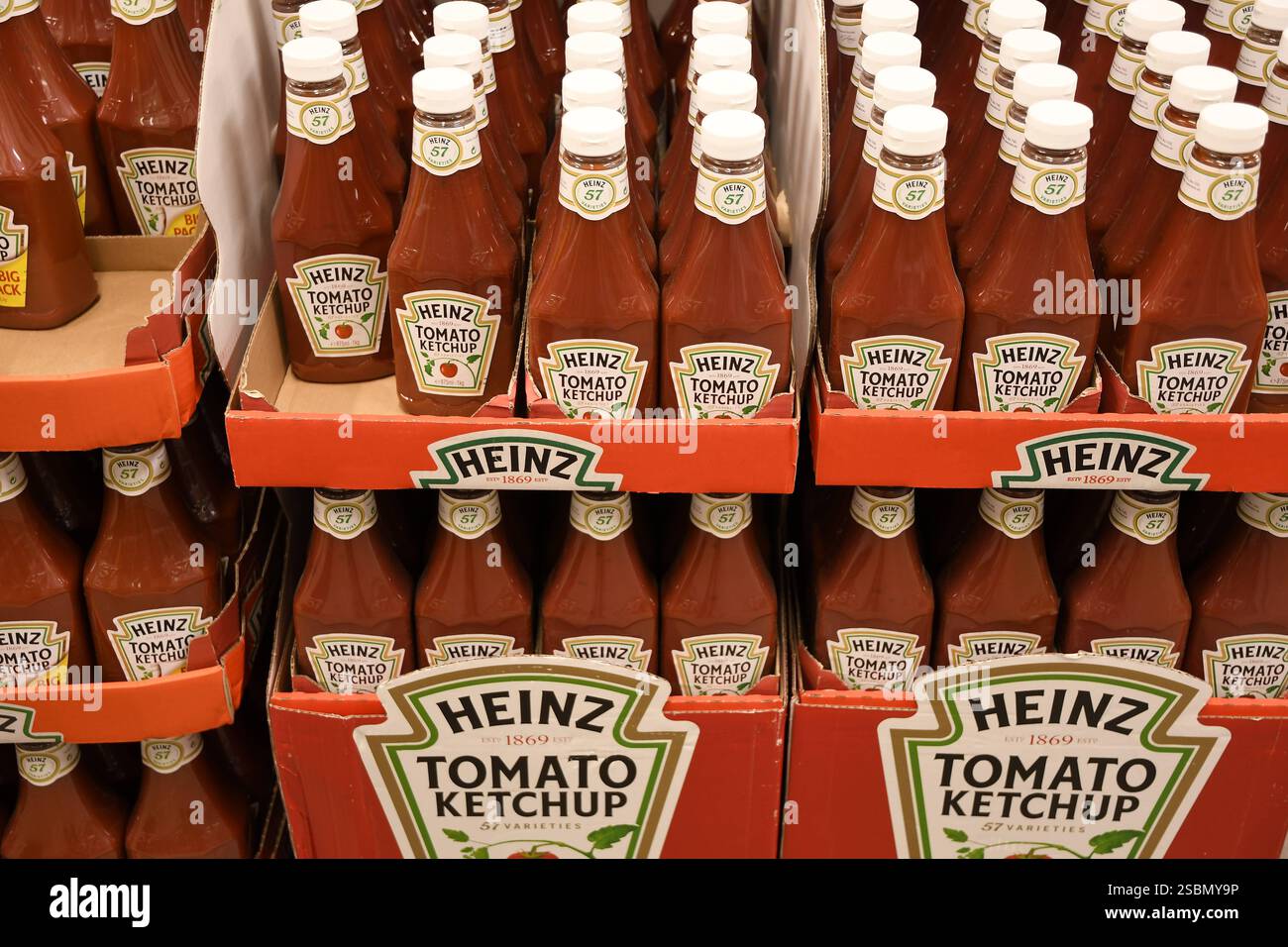 Copenhagen/Denmark 30 April 2018 American food Heinz Tomato ketchup ...