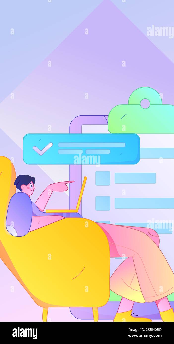 Invite friends to conduct questionnaire flat vector concept operation ...