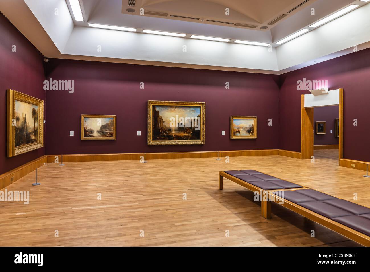 Elegant Art Gallery Room at the National Gallery. London, UK, 28 June ...