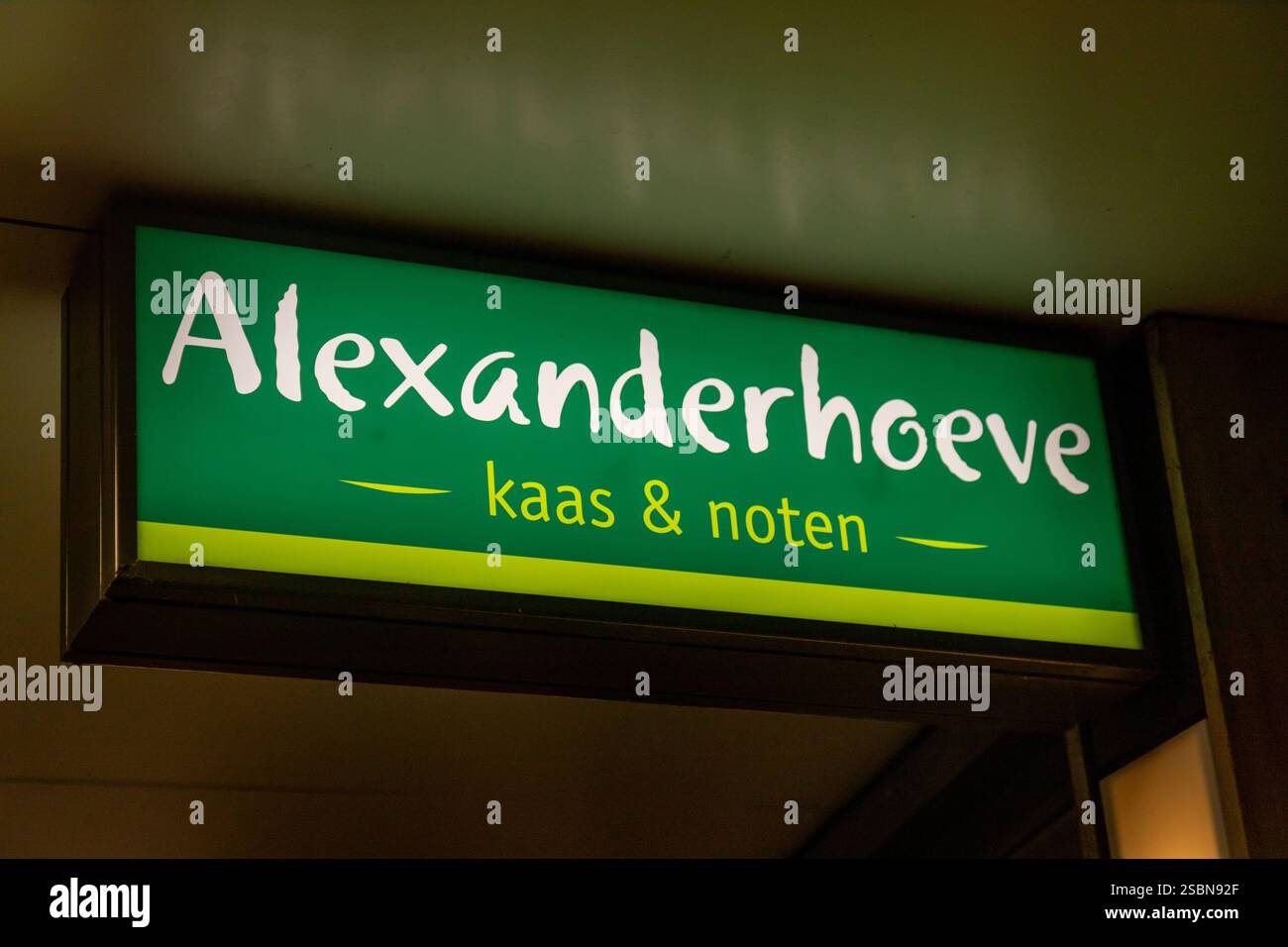 Alexanderhoeve cheese and nuts groceries store, shop sign Stock Photo ...