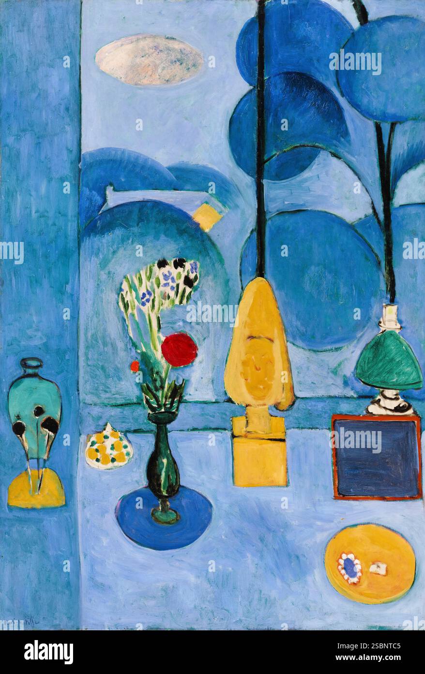 Henri Matisse painting, The Blue Window, oil on canvas, 1913 Stock Photo