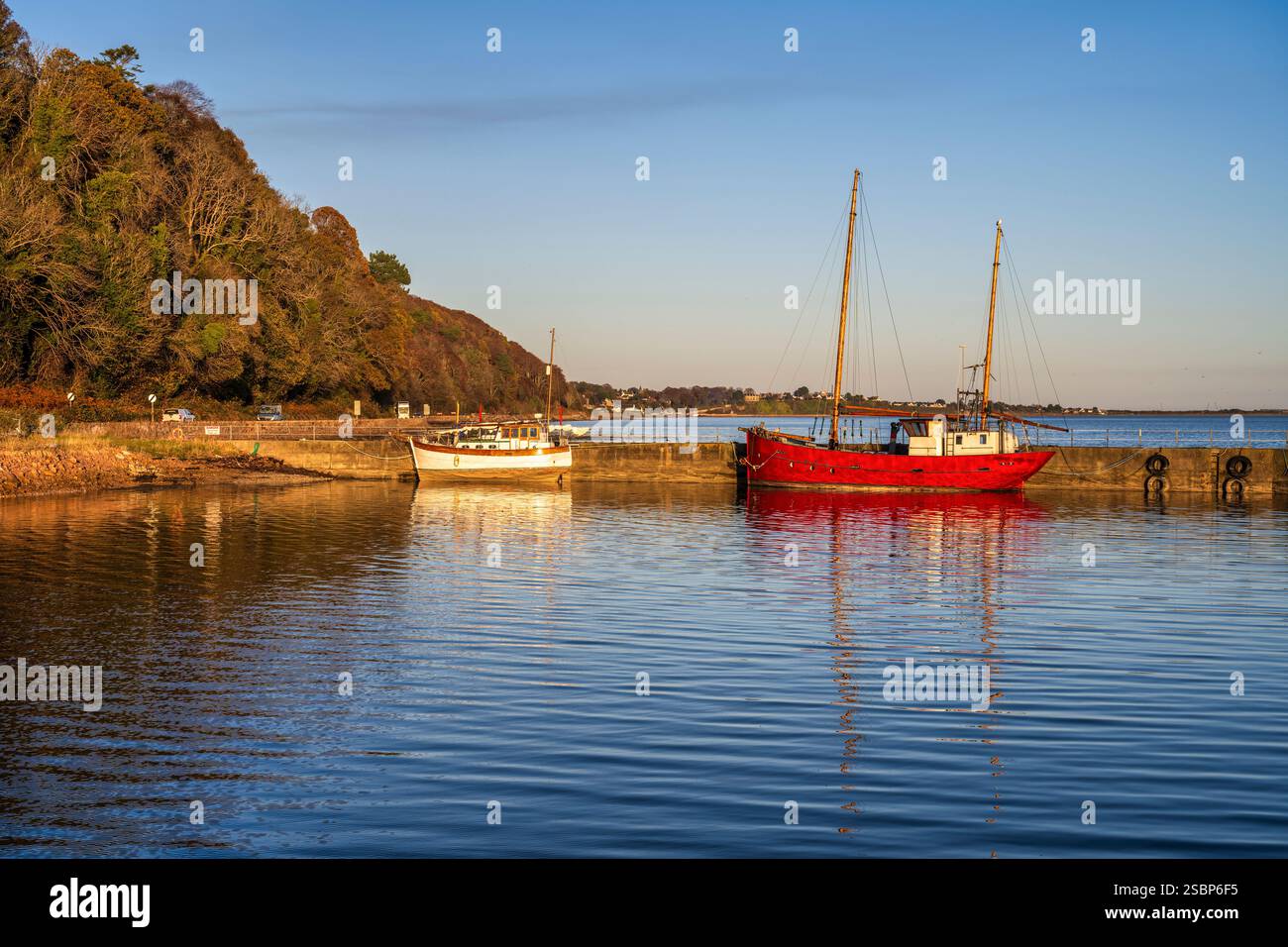 Fishing boats tied up in Avoch harbour on the south-east coast of the ...