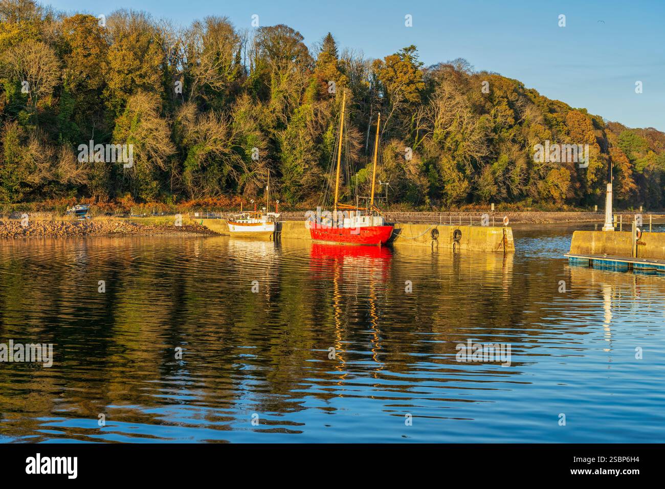 Fishing boats tied up in Avoch harbour on the south-east coast of the ...