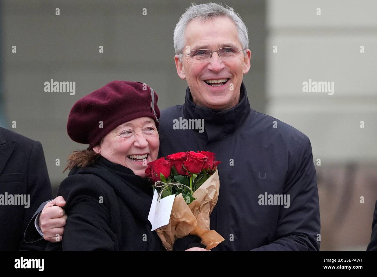 Jens Stoltenberg Norway s New Minister Of Finance Hugs His Wife Jens Stoltenberg Norway s New Minister Of Finance Hugs His Wife