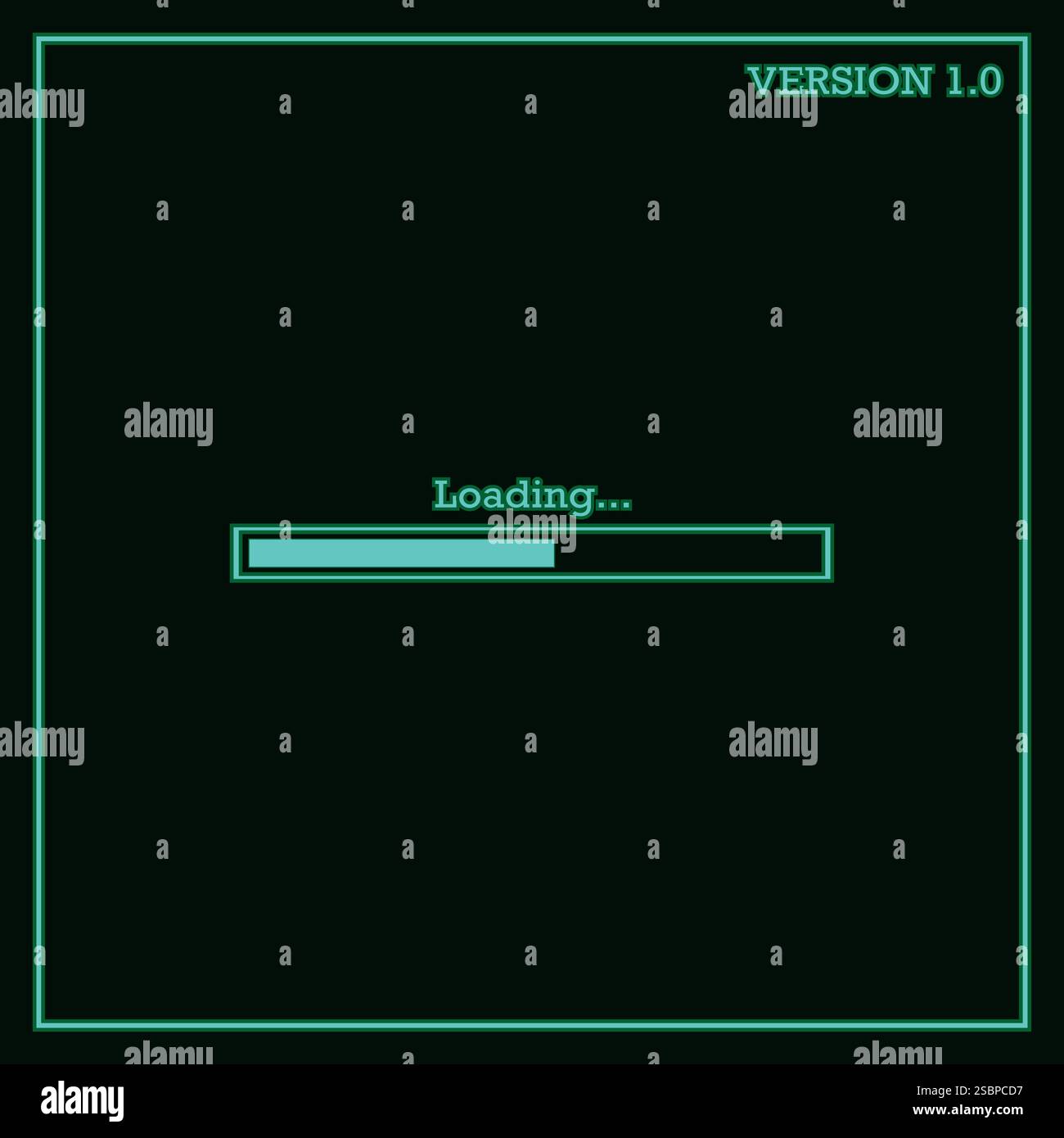 Vintage computer operating system style loading progress bar design ...