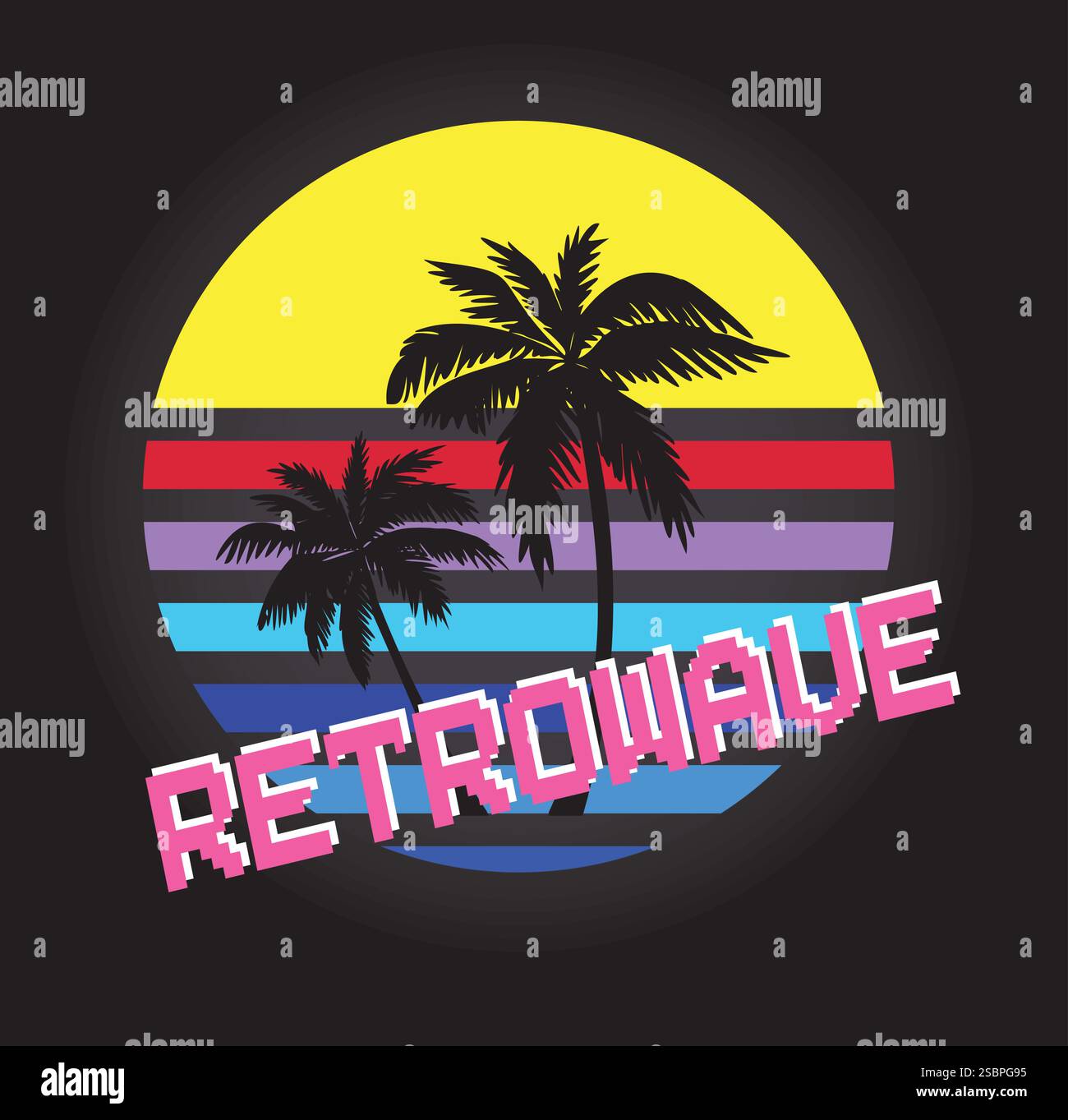 Vector 1980s 1980s tree decoration Stock Vector Images - Alamy