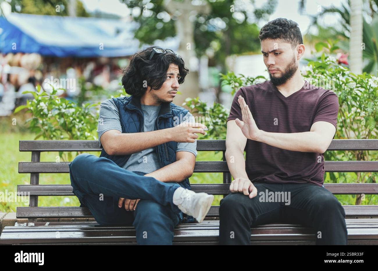 guy rejecting cigarette meme Cigarette reject hi-res stock photography and images