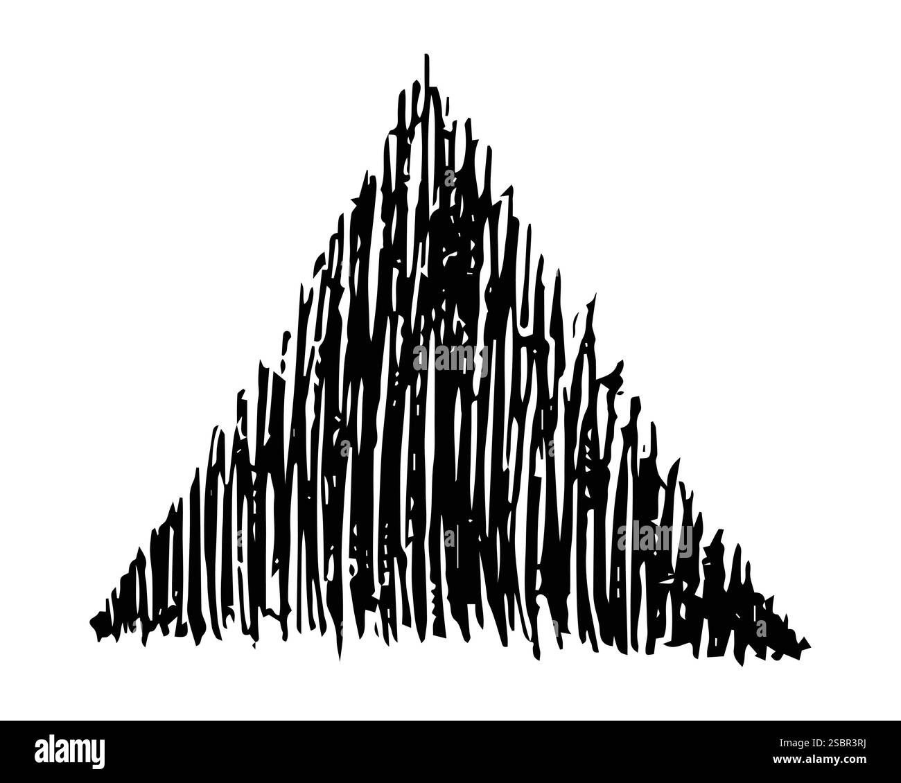 Sketch Scribble Smear Triangle. Hand drawn Pencil Scribble. Vector illustration. Stock Vector