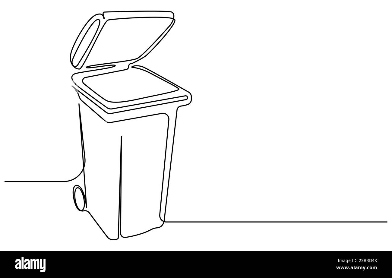 Continuous line drawing waste hi-res stock photography and images - Alamy