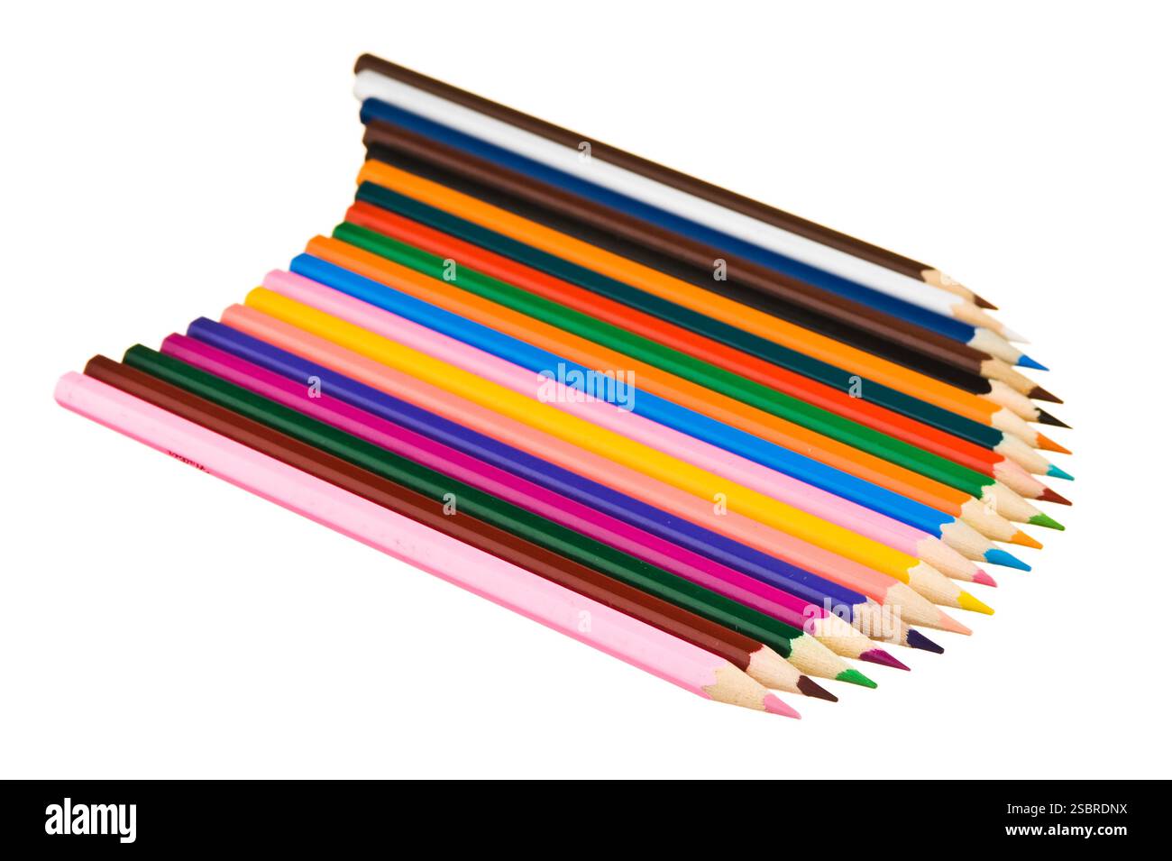 colored pencils isolated on white background Stock Photo - Alamy