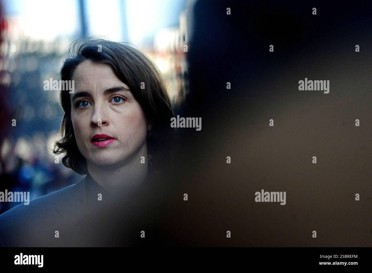 Paris, France. 03rd Feb, 2025. Adele Haenel actress leaves the Trial of ...