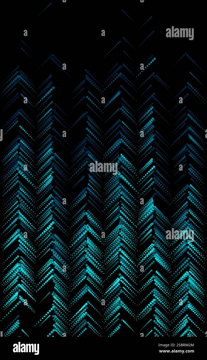 Abstract blue dotted arrows geometric tech background. Vector flyer design Stock Vector