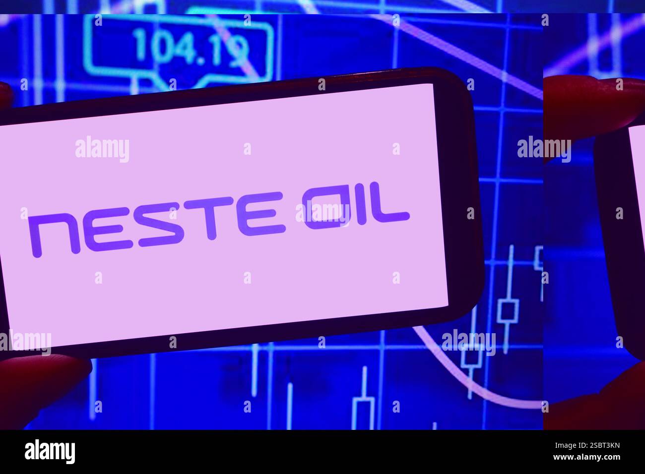 Neste Compnay February 2, 2025, Poland: In this photo illustration, the Neste company ...