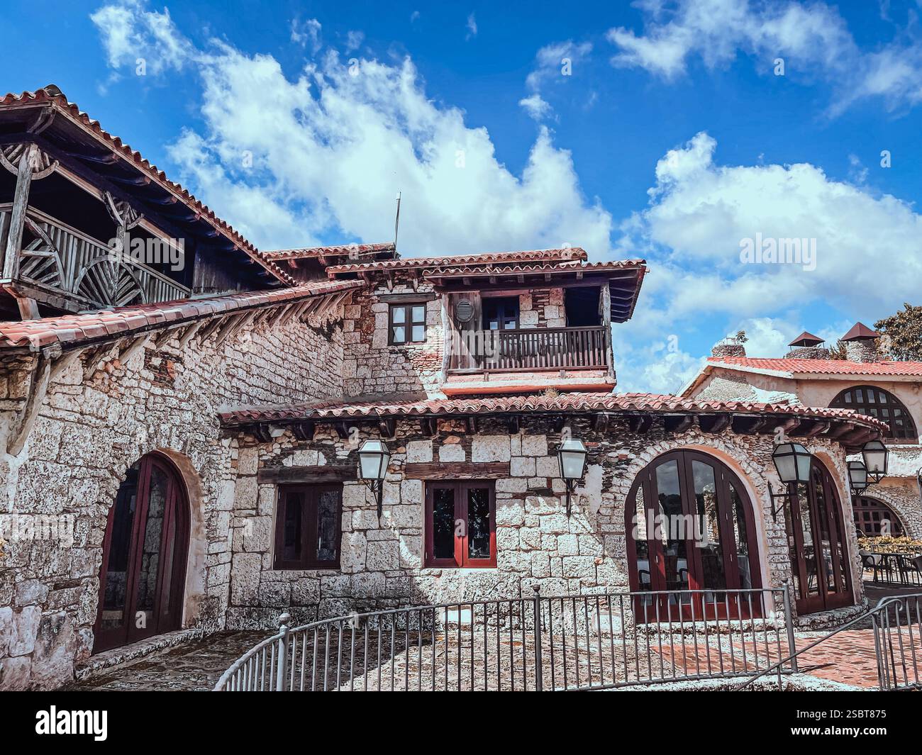 Old world architecture 1700s-1800s Altos de Chavon Dominican Republic - Smartphone Captured Stock Image