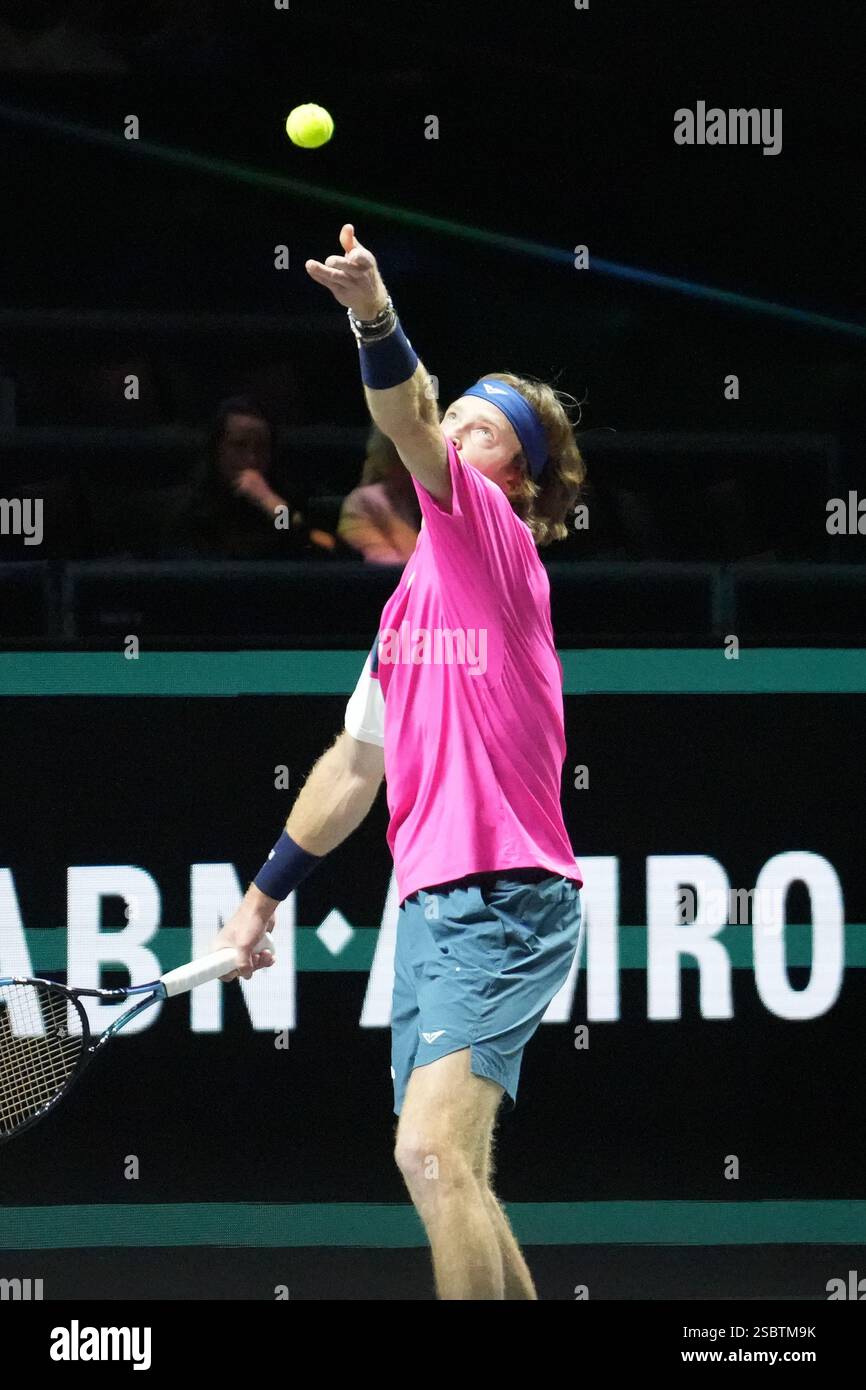 Andrey Rublev during the ABN AMRO Open 2025, ATP 500 Tennis 16 eme