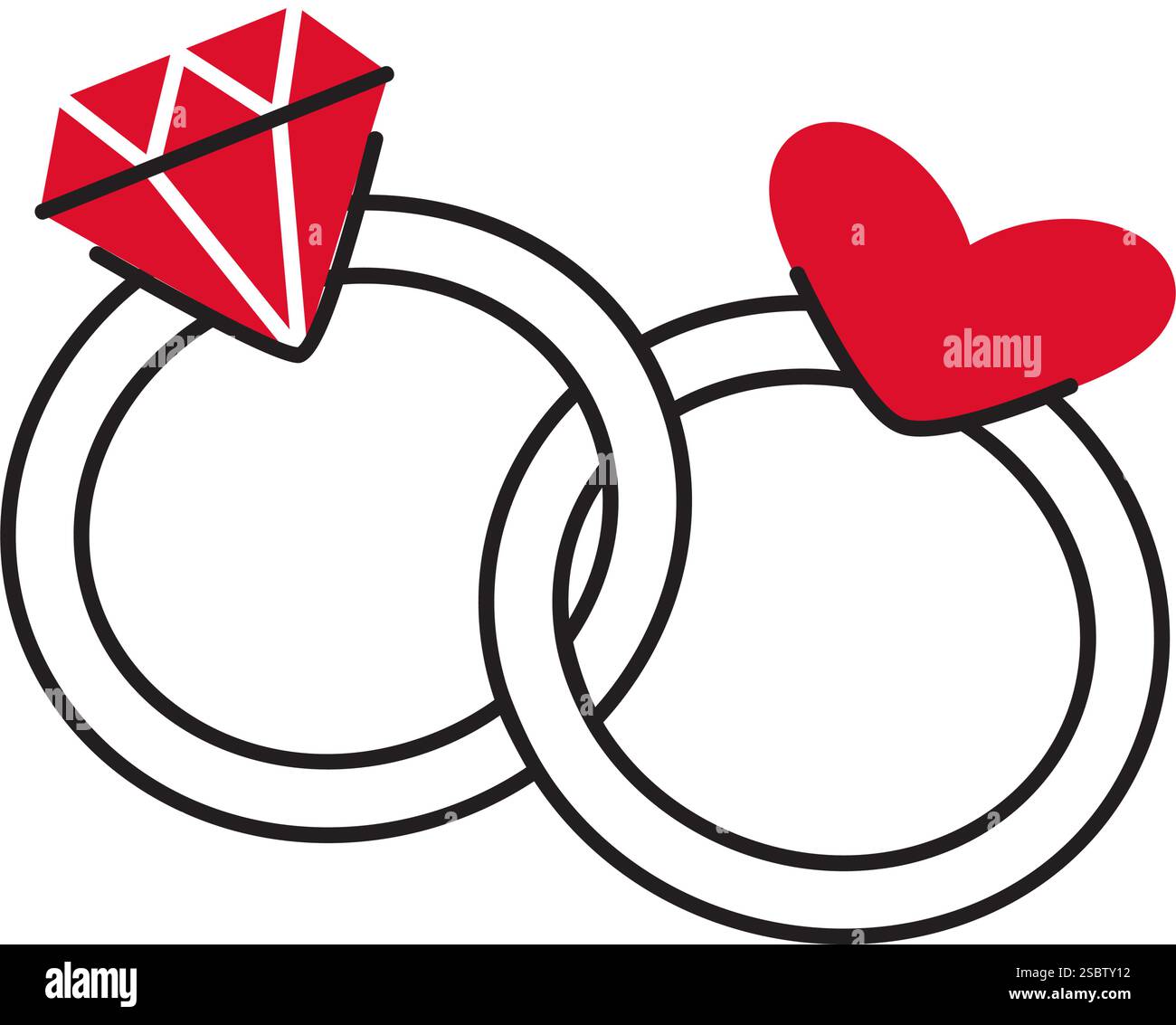 Two interlocked rings hi-res stock photography and images - Alamy